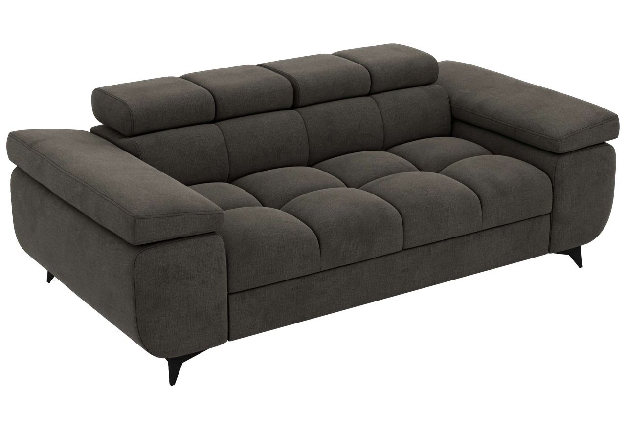 Sofa NIDELLO 2 - ciemnoszary, welwet
