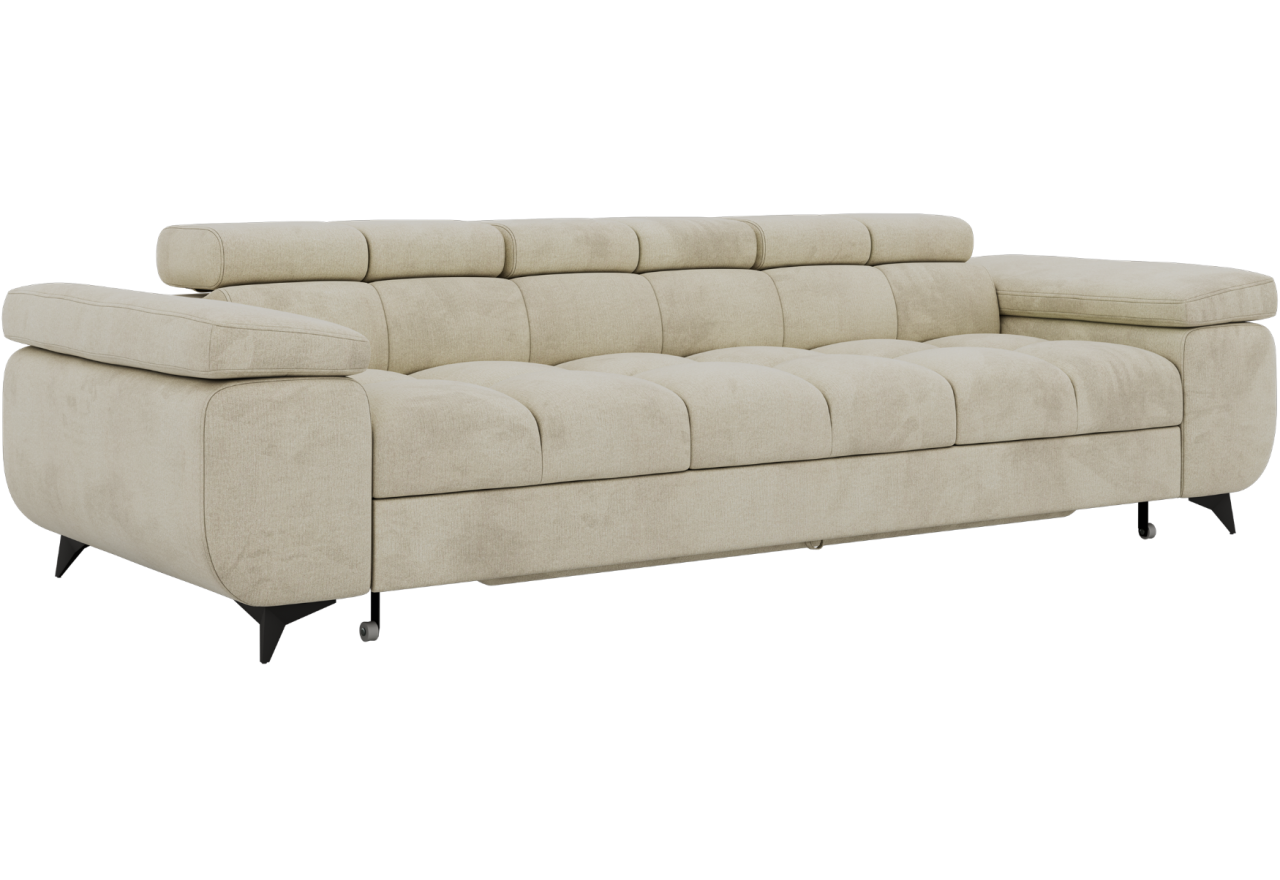 Sofa NIDELLO 3 - kremowy, welwet