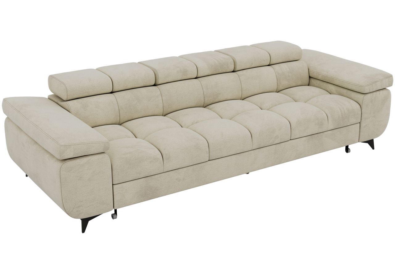 Sofa NIDELLO 3 - kremowy, welwet