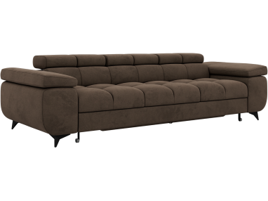 Sofa NIDELLO 3 - brązowy, welwet