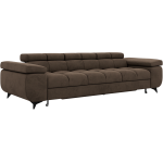 Sofa NIDELLO 3 - brązowy, welwet