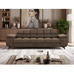 Sofa NIDELLO 3 - brązowy, welwet
