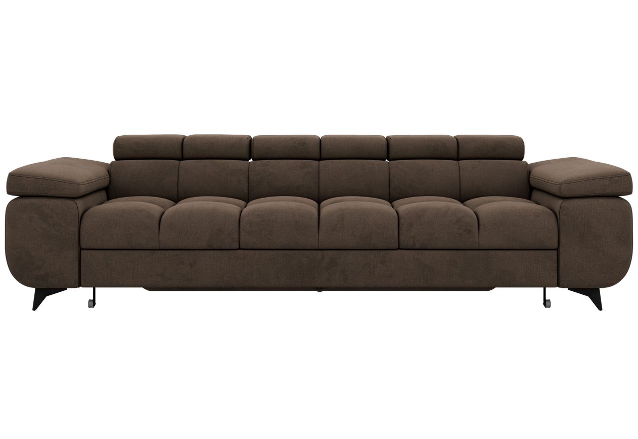 Sofa NIDELLO 3 - brązowy, welwet
