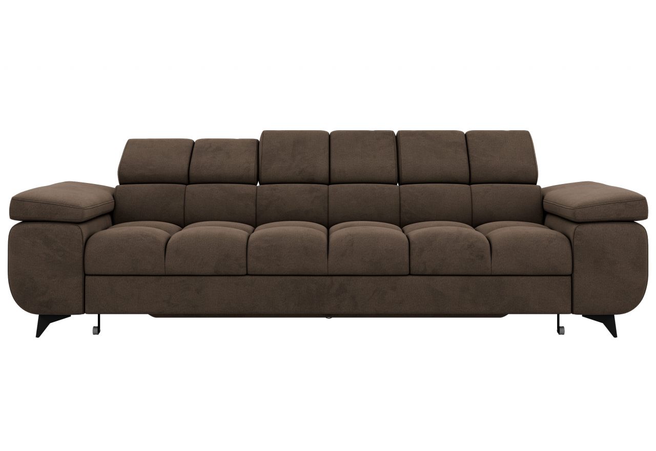 Sofa NIDELLO 3 - brązowy, welwet