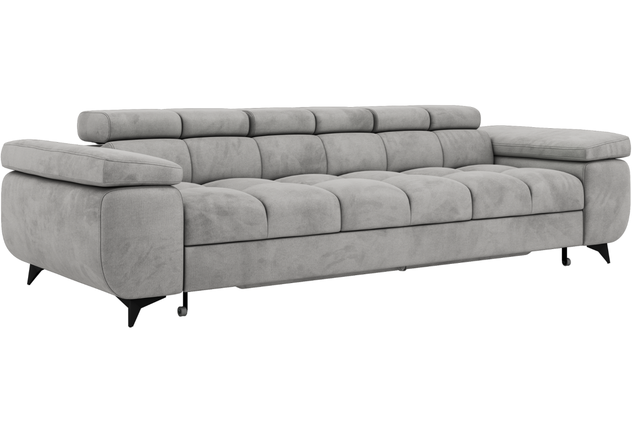 Sofa NIDELLO 3 - jasnoszary, welwet