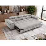 Sofa NIDELLO 3 - jasnoszary, welwet