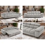 Sofa NIDELLO 3 - jasnoszary, welwet