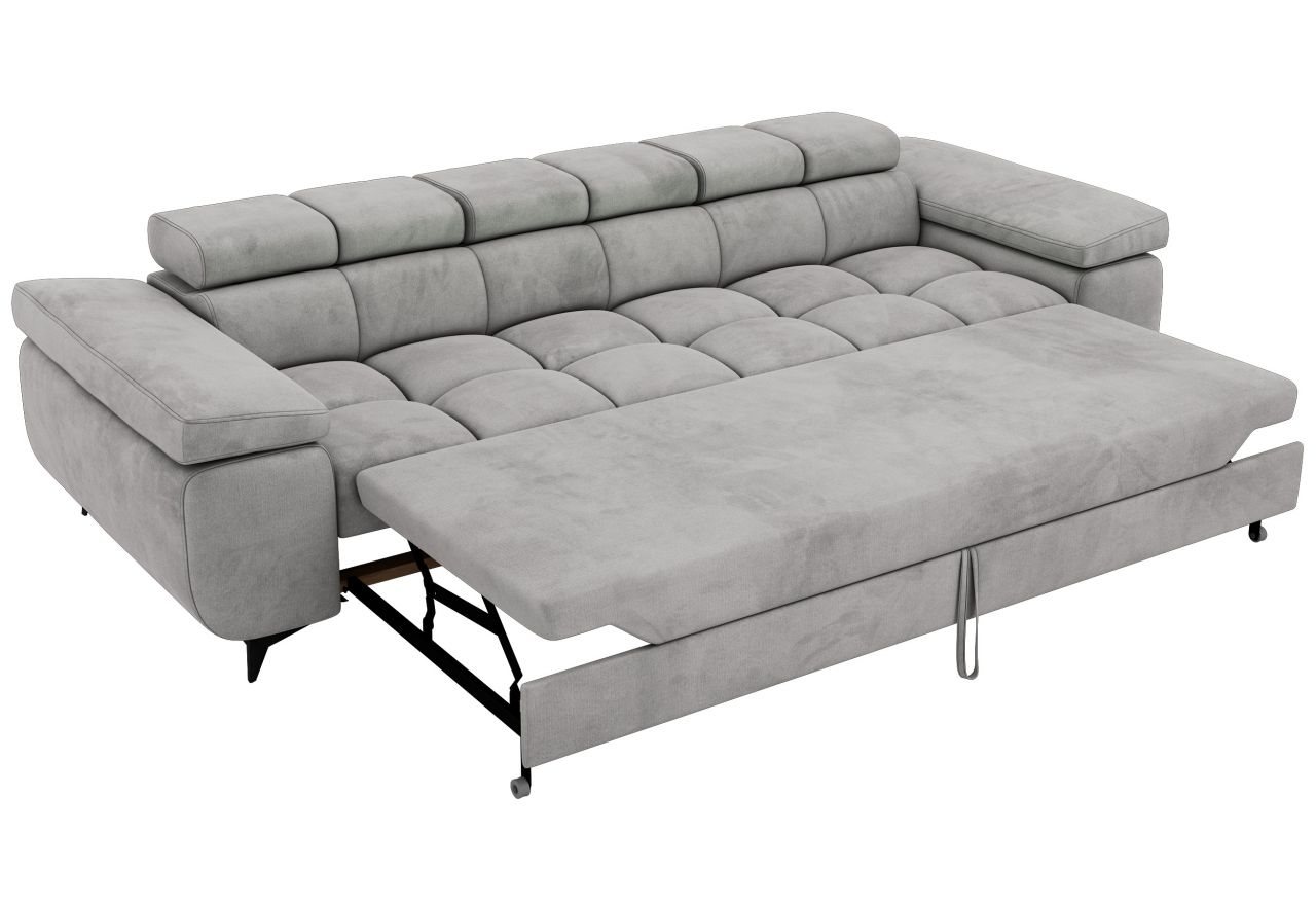 Sofa NIDELLO 3 - jasnoszary, welwet