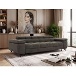 Sofa NIDELLO 3 - ciemnoszary, welwet