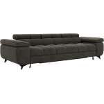 Sofa NIDELLO 3 - ciemnoszary, welwet