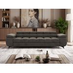 Sofa NIDELLO 3 - ciemnoszary, welwet