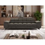 Sofa NIDELLO 3 - ciemnoszary, welwet