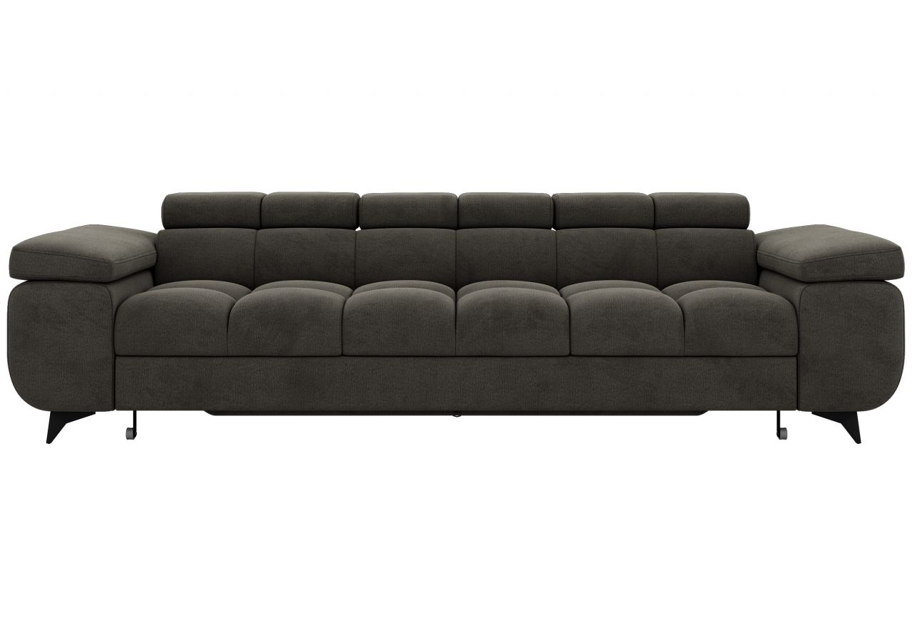 Sofa NIDELLO 3 - ciemnoszary, welwet