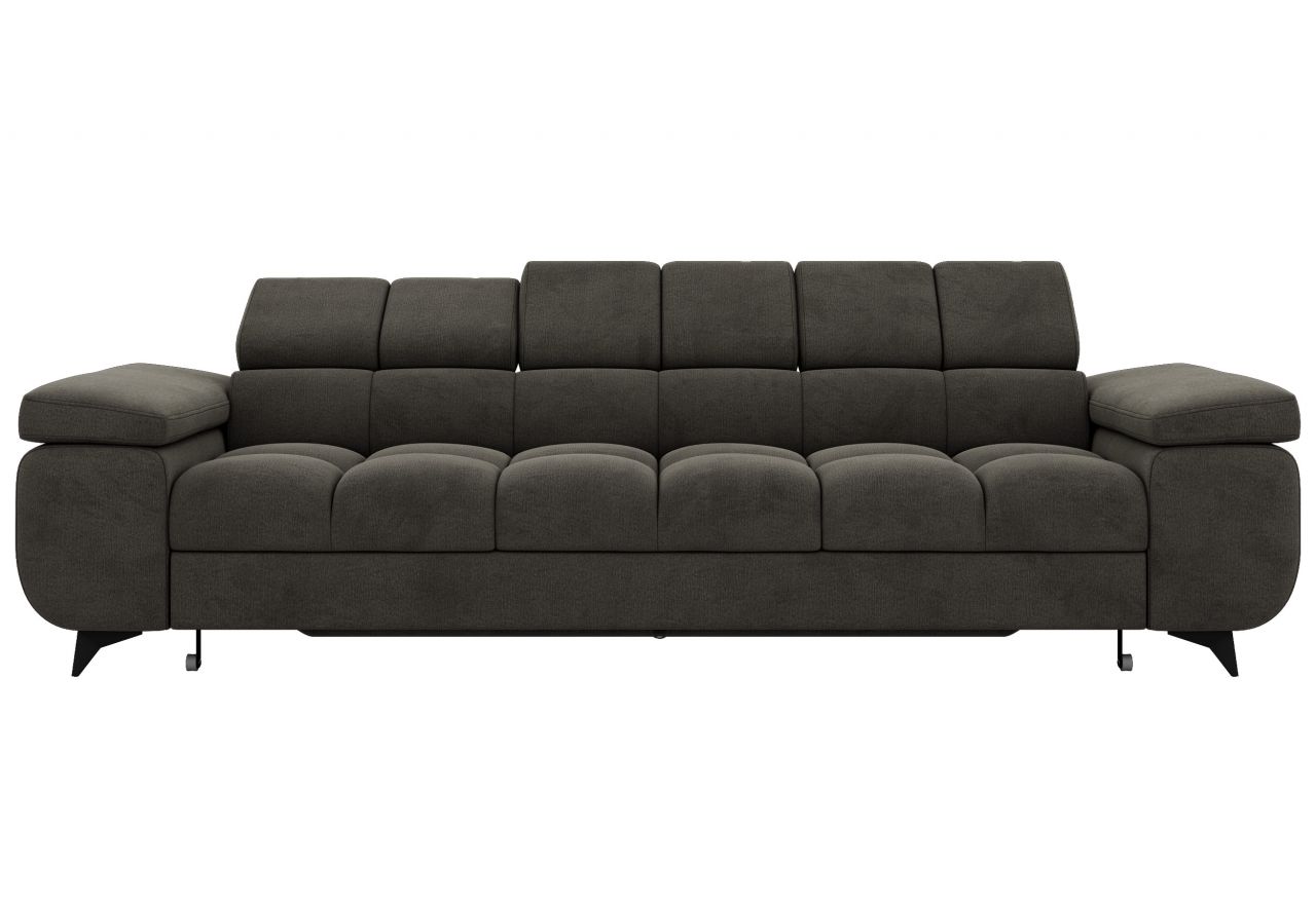 Sofa NIDELLO 3 - ciemnoszary, welwet