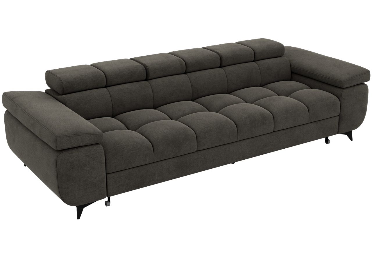 Sofa NIDELLO 3 - ciemnoszary, welwet