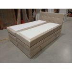 Łóżko kontynentalne LUKA KING 140x200 - Monolith 02 - beżowy - OUTLET
