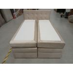 Łóżko kontynentalne LUKA KING 140x200 - Monolith 02 - beżowy - OUTLET