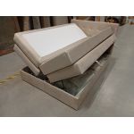 Łóżko kontynentalne LUKA KING 140x200 - Monolith 02 - beżowy - OUTLET