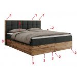 Łóżko kontynentalne ALBERO 1 200x200 - Matana 05 - ciemny szary - OUTLETU