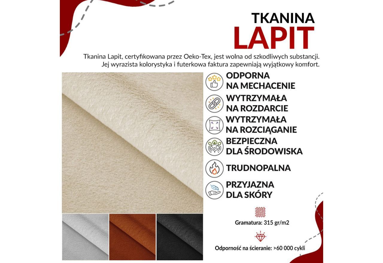 Narożnik RINA L - Lapit 29 - beżowy - OUTLET