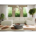 Narożnik MODARO U 6M - strona lewa - kremowy, struktura