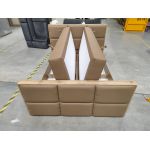 Łóżko kontynentalne ALBERO 2 KING DUO 160x200 - Soft 34 - brązowa ekoskóra - OUTLET