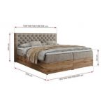 Łóżko kontynentalne ALBERO 3 180x200 - Matana 17 - beżowy - OUTLET