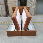 Łóżko kontynentalne RICO 140x200 - Matana 08 - pomarańczowy - OUTLET