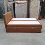 Łóżko kontynentalne RICO 140x200 - Matana 08 - pomarańczowy - OUTLET