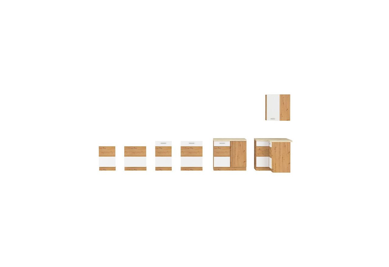 Wąska szafka dolna 15 cm do kuchni z półkami ARCOS 15 D OTW BB