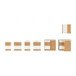 Wąska szafka cargo 15 cm do kuchni, dąb artisan ARCOS 15 D CARGO BB