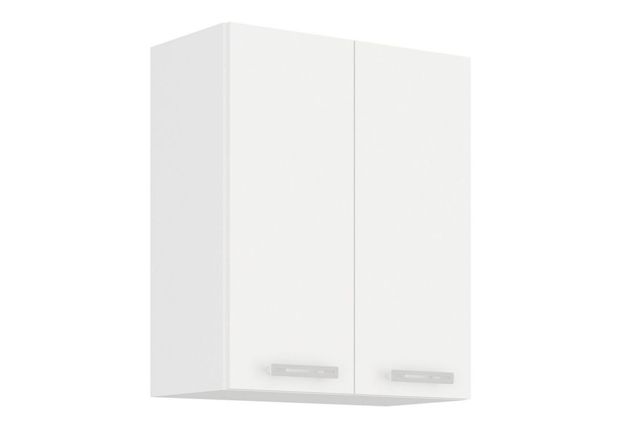 Kuchnia modułowa, systemowy zestaw szafek kuchennych FRAPPE 260 cm - Biały / Dąb Latte / Biały połysk