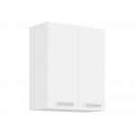 Kuchnia modułowa, systemowy zestaw szafek kuchennych FRAPPE 260 cm - Biały / Dąb Latte / Biały połysk