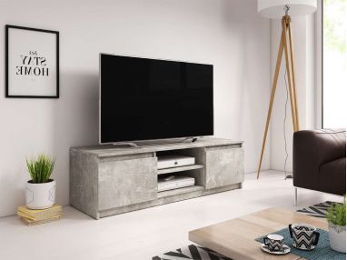 Szafka RTV pod telewizor 120 cm - LOWBOARD PILAR w kolorze BETON