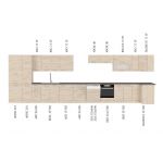 Front 45 cm do zabudowy zmywarki z panelem zakrytym, dąb bordeaux BORDEN ZM 713x446