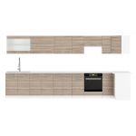 Kuchenna szafka dolna dwufrontowa 80 cm z blatem 28 mm DEIRO 80 D 2F ZB