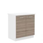 Kuchenna szafka dolna dwufrontowa 80 cm z blatem 28 mm DEIRO 80 D 2F ZB