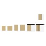 Modny, nowoczesny zestaw mebli do kuchni z cichym domykiem i połyskiem LAUREN CAPPUCINO 300 cm - Cappucino połysk / Biały mat