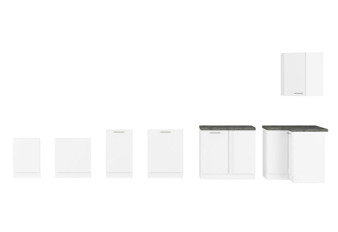 Szafka wisząca, pozioma 60 cm z frontem biały połysk otwieranym do góry LAUREN WHITE 60 GU-36 1F