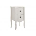 Szafka stojąca do łazienki w klasycznym stylu na wysokich nóżkach - EMILY / Biały transparentny