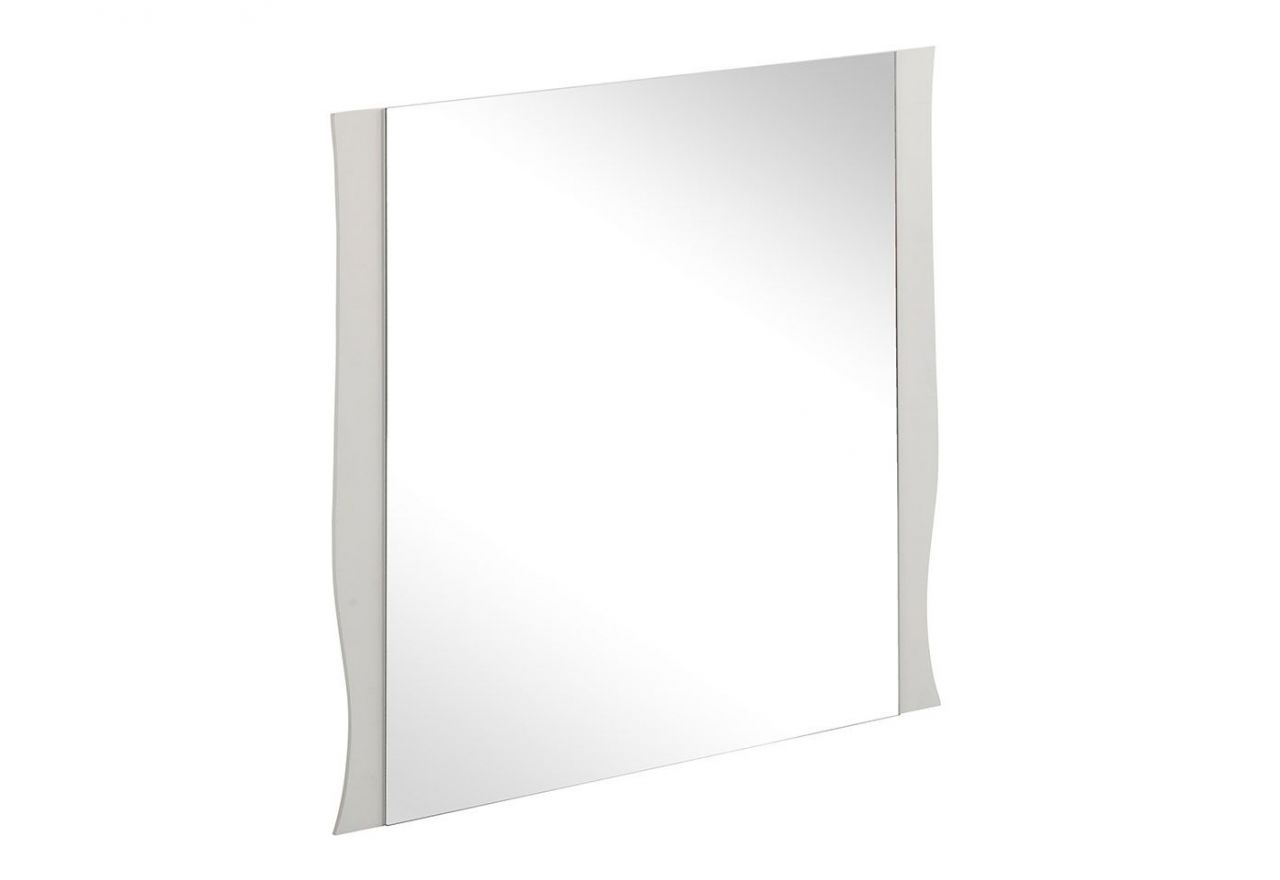 Lustro wiszące 60x80 w ramie do łazienki - EMILY / Biały transparentny