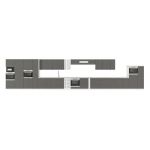 Szafka gospodarcza, słupek kuchenny 30 cm z koszem cargo i frontami szary połysk LAUREN GREY 30 DK-162 CARGO 1F BB