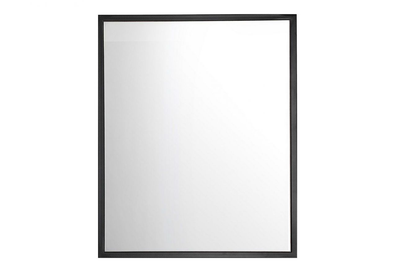Wiszące lustro naścienne do łazienki w ramie 60x75 cm - FINIX / Dąb Craft Złoty / Czarny mat