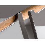 Szafka łazienkowa 80 cm pod umywalkę w nowoczesnym stylu, dwudrzwiowa - CORINO / Lava połysk / Grafit / Dąb Wotan