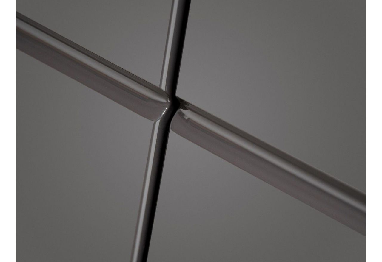 Szafka łazienkowa 80 cm pod umywalkę w nowoczesnym stylu, dwudrzwiowa - CORINO / Lava połysk / Grafit / Dąb Wotan