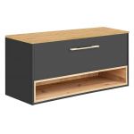 Nowoczesna szafka 120 cm pod umywalki nablatowe do łazienki - PALAWAN / Szary Cosmos / Dąb Artisan / Szary Cosmos