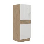 Słupek kuchenny 50 cm z pojedynczym frontem i ukrytymi szufladami VENDIGO BIAŁY HG 50 DK-145 1F (3S) BB