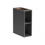 Wisząca szafka pod umywalkę nablatową 140 cm w nowoczesnym stylu - BORDO / Diamentowy Szary / Dąb Hamilton