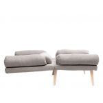 Fotel skandynawski, rozkładany z podnóżkiem w zestawie - LOTUS / Monolith 37 - butelkowa zieleń