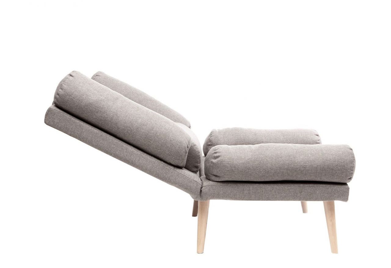 Fotel skandynawski, rozkładany z podnóżkiem w zestawie - LOTUS / Monolith 37 - butelkowa zieleń